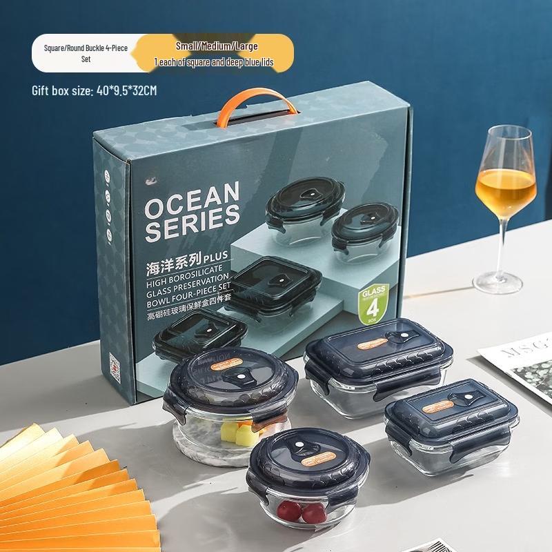 Ru Han Drainable Glass Food Storage Container Set