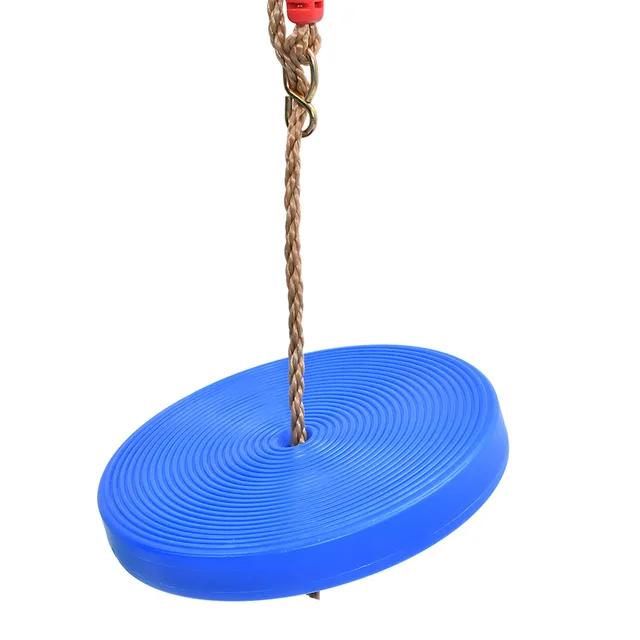 

Threaded Disc Hanging Disc Children Plastic Outdoor Swing Educational Toy Climbing Rope Indoor Fitness Equipment For Kid синий
