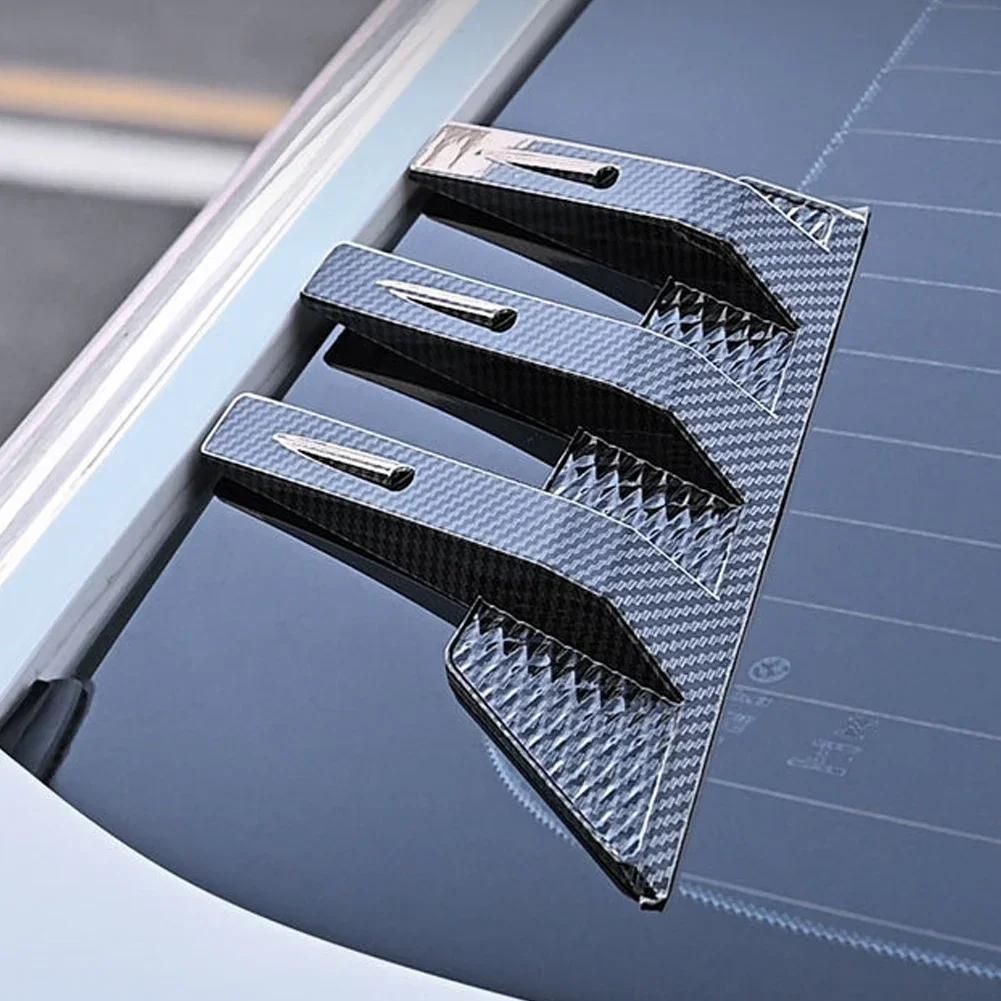 Adesivo Decorativo per Lunotto Posteriore Auto Accessorio Spoiler Laterale Splitter Finitura Lamella Triangolare Parasole per Finestrino Lunotto per Auto