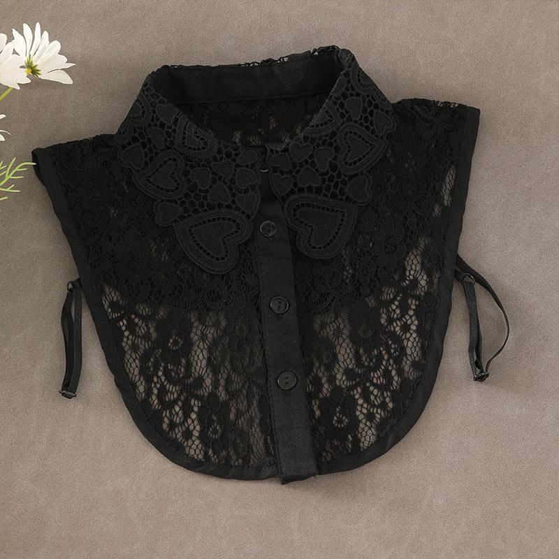New Fake Collar Shirt Women White Lapel Ruffles Stand False Collar Woman Girls Detachable Collar Lace Removable Half Shirt