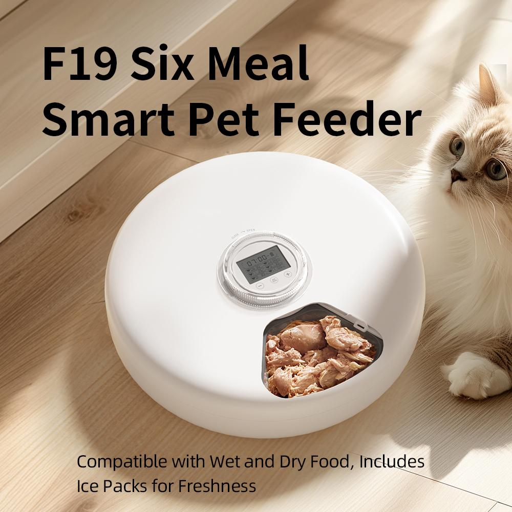 Smart Automatic Pet Feeder Wet Dry Food Dispenser 6 Meals Smart Cat Feeder Kibble Dispenser For Cat Dog Pets Supply Bowl
