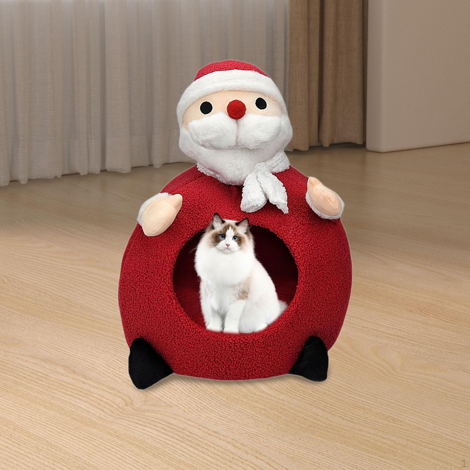 

Рождественский домик для кошки, укрытие, палатка, кондоминиум для маленьких домашних животных породы померанский шпиц, кролик S