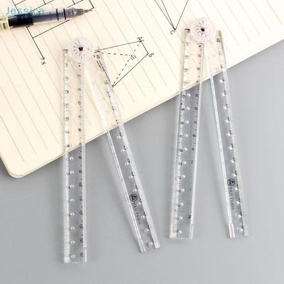 Acrylic Transparent Folding Ruler,Simple Straight Ruler,Plastic Ruler For Students,Drawing Ruler Office School Stationery