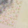White Flower Petal Cherry Blossom Peach Blossom Falling Petal Floral Gradient 5D Self Adhesive Nail Art Sticker Manicure Decals