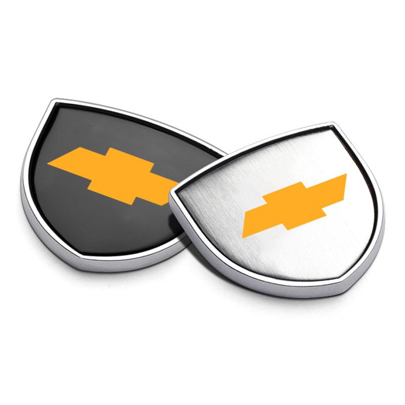 1Pcs 3D Metal Auto Door Shield Emblem Car Body Badge Sticker Styling For Chevrolet Cruze Equinox Captiva Trax Malibu Tahoe Impala Sonic