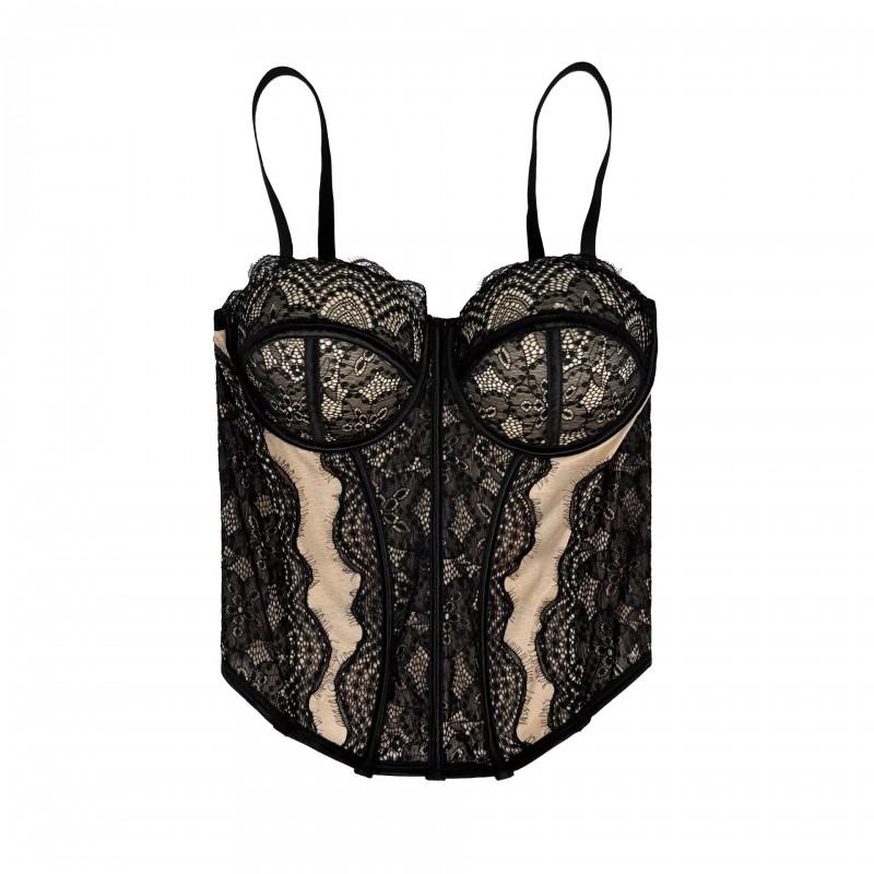 Sexy Lace Corset Bustier Sleeveless Crop Top Slim Fit Party Clubwear Women