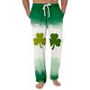 Gestreifte Pyjamahose Nachtwäsche Lässig Kordelzug Elastischer Bund Hose Bequem Gerade Yoga Lockere Hose