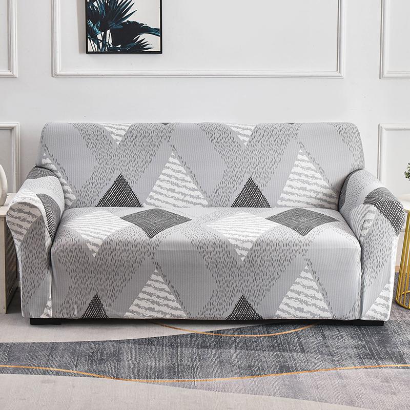 Bedruckter Sofabezug, Stretch-Couchbezüge, Loveseat-Schonbezüge für 2-Sitzer-Kissen, Couch, waschbar, Wohnzimmer-Möbelschutz