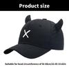 Vintage Embroidery Baseball Hat Horn Letter Sport Hat Adjustable Unisex Outdoor Sports Hat Idol Outfit