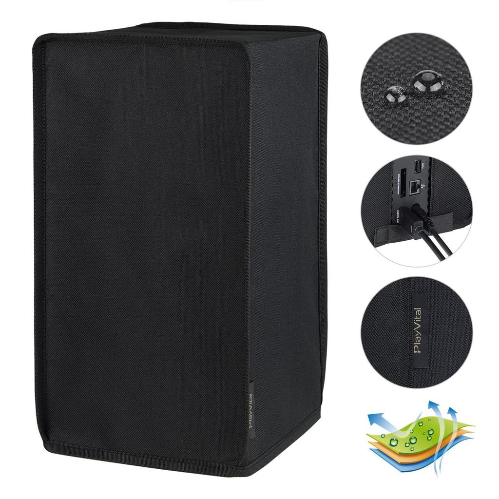 PlayVital Nylon Dust Cover for Xbox Series X Console Soft and Clean Lined Dust Waterproof Cover Sleeve for Xbox Series X Console (Vertical Type),