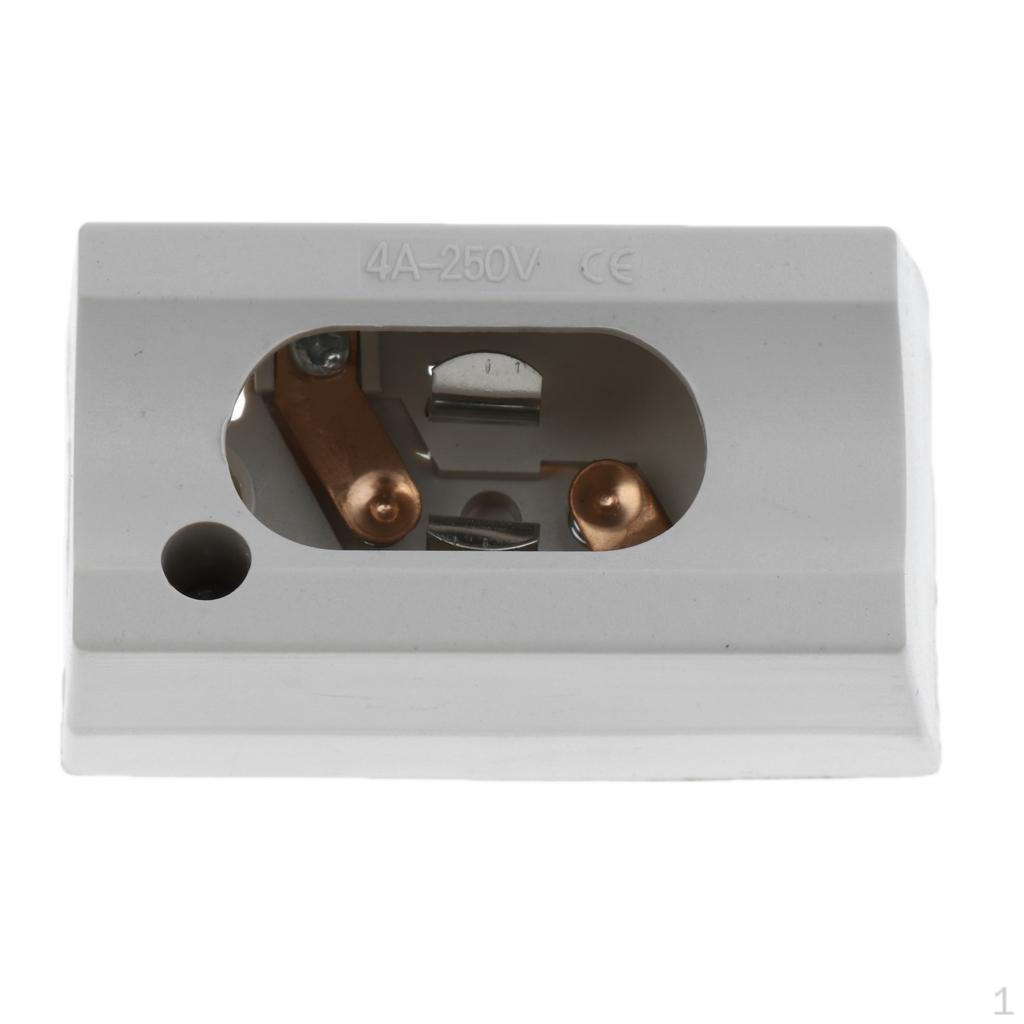 

Plastic Wall Lamp Holder 6A Base Socket Light Accessories for , Size 2.56x1.38x1.38inch