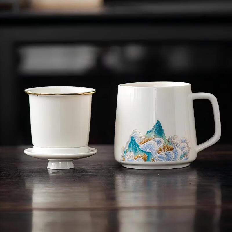 Shangqi Ceramic Tea Infuser Mug with Lid