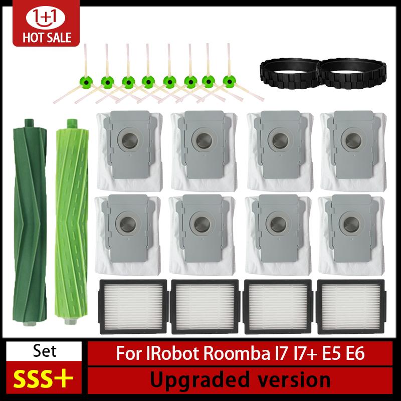 For iRobot Roomba i7 i7 i6 i8 i3 Plus E5 E7 E&I Series Hepa Filter Side Brush Main Brush Vacuum Cleaner Replacement Accessories