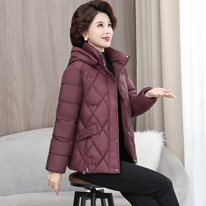 Mom's fashion down cotton-padded clothes, winter new middle-aged and elderly cotton-padded clothes, jackets, foreign style and light cotton-padded