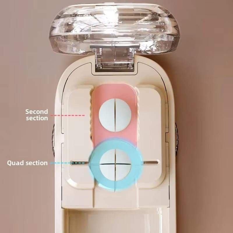 Adjustable Quartering Pill Cutter Storage Box Portable Drug Tablet Medicine Dustproof Divider Organizer Crusher Pill Cutter