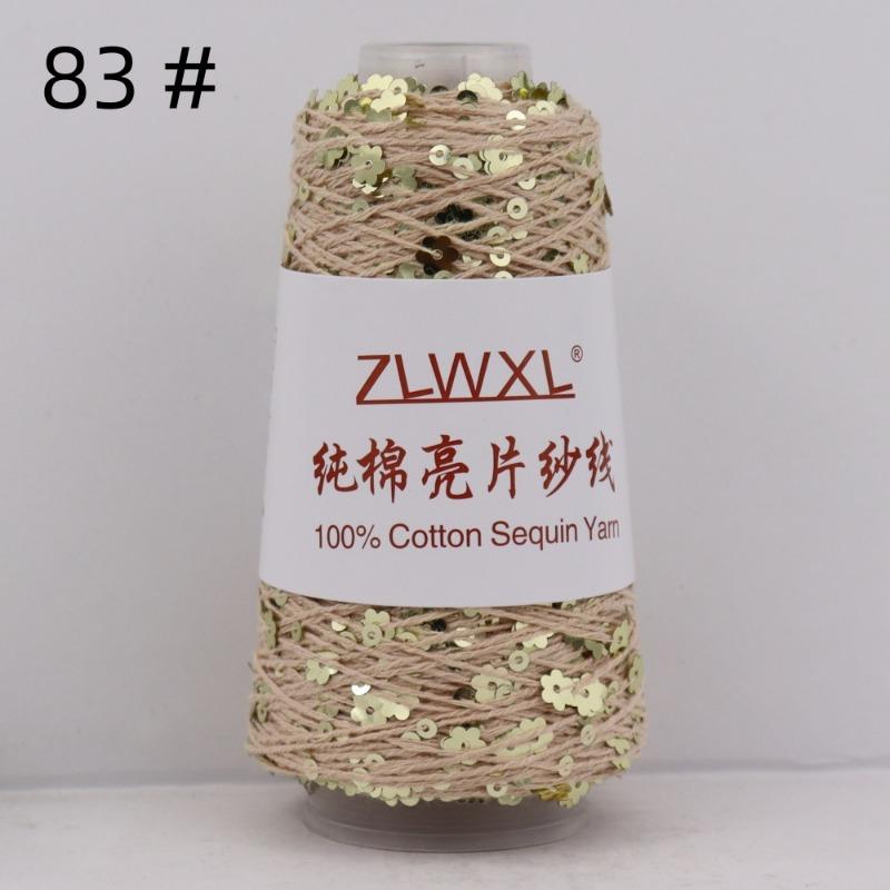 1000g /3200M 100% Cotton Yarn 6mm+3mm Special Sequin Yarn DIY Knitted Garment Accessories Rag Doll Knitting Yarn