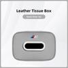CTCE1 Car Tissue Box Holder Leather Car Armrest Napkin Case Sun Visor Backseat Bag For BMW 50th Anniversary Edition E46 E53 E90 E60 E9