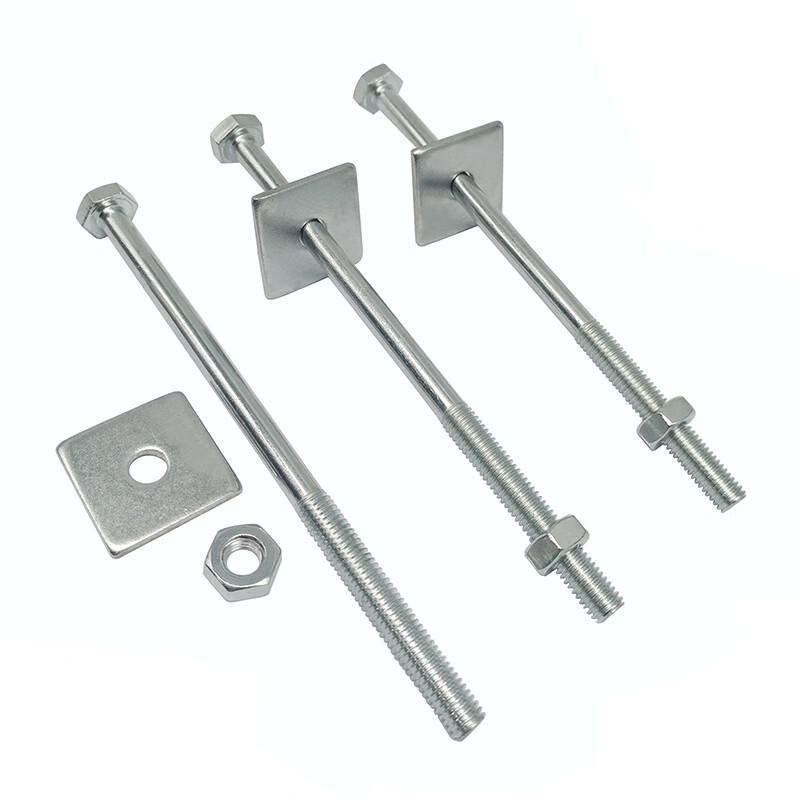 Industrial Through-Wall Galvanized Hex Bolt Sets