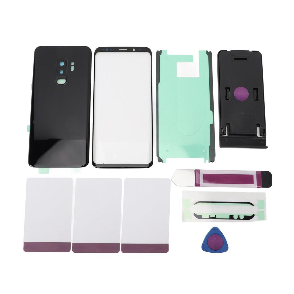 Front Outer Lens Glass Screen Back Glass Cover Replacement Housing Door with Pre Installed Camera