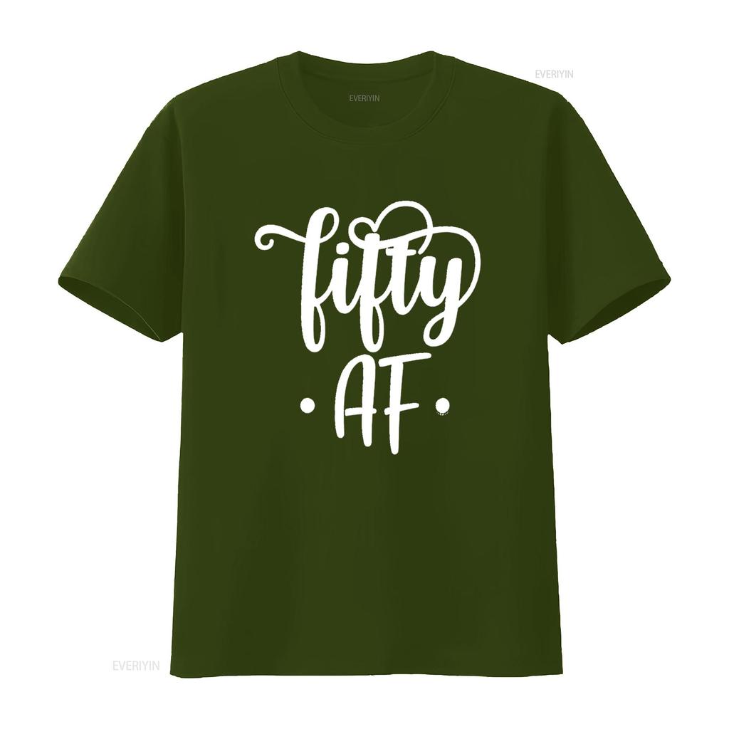 Fifty Af Funny 50Th Birthday T Shirt For Mom Sister Aunt 50 Fabulous Party Favors Decorations Black vintage Washed Versatile