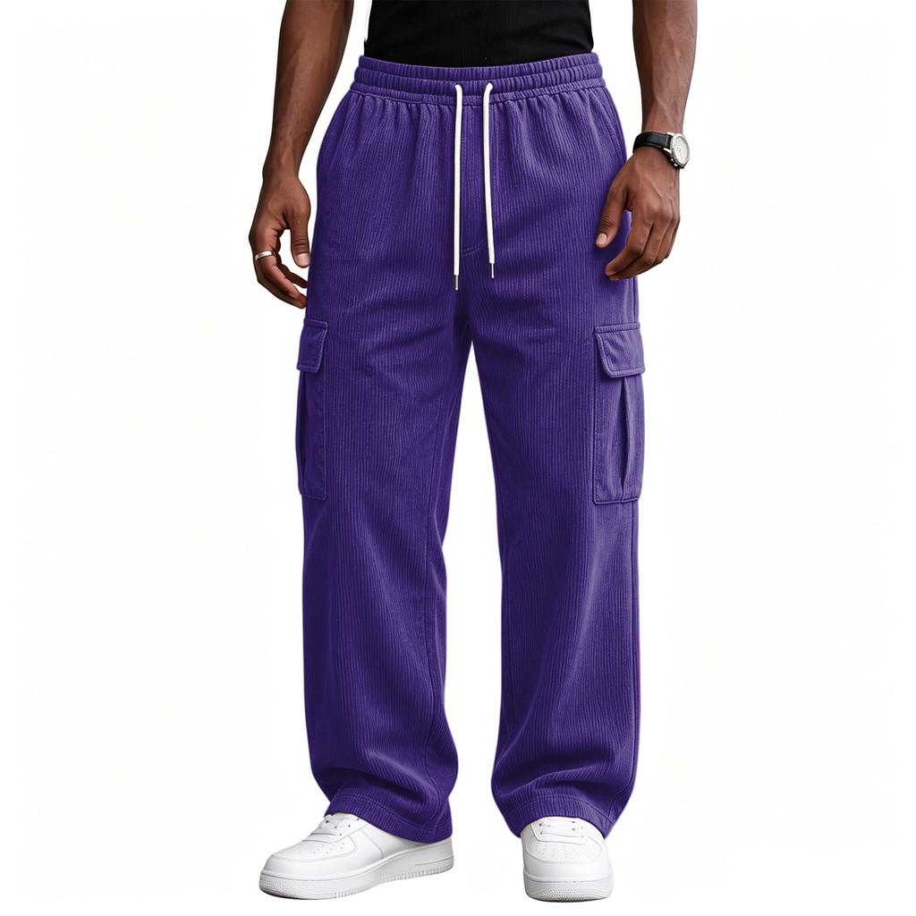 Men's Wide Leg Casual Pants with Athletic Comfort and Street, Loose Fit