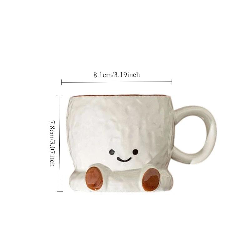 Simple Ceramic Coffee Mugs Creative Coffee Cups Funny Water Mug Cute Gifts Personalized Foot Shaped Ceramic Cup Drinking Cups 220-350ml