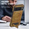 For Google Pixel 10 Pro XL Case Compatible with MagSafe Kickstand Leather Phone Back Cover