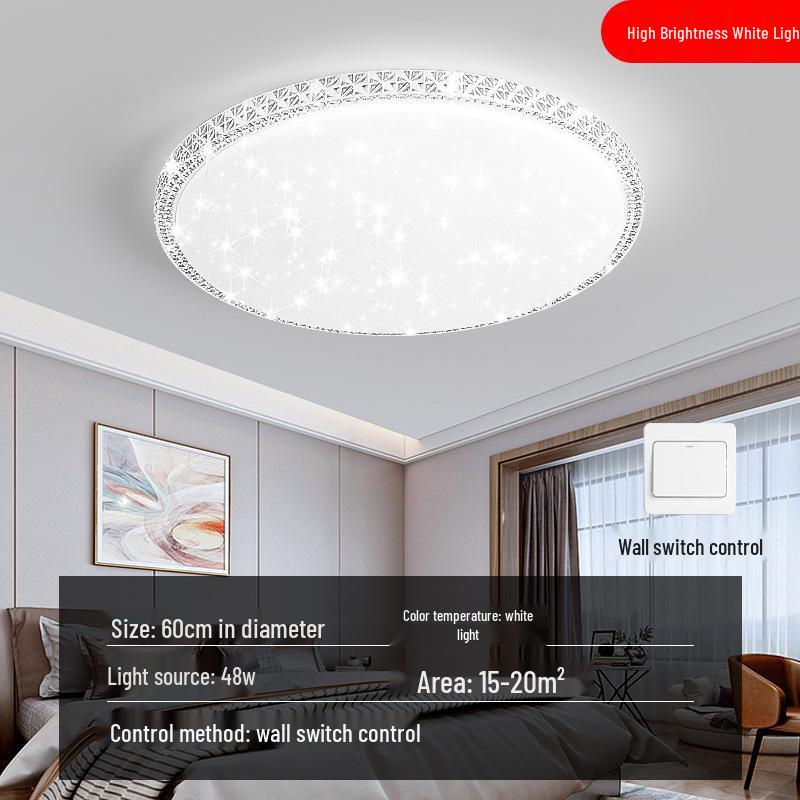 Luxury Crystal LED Ceiling Light for Bedroom, Study, Living, and Dining Rooms