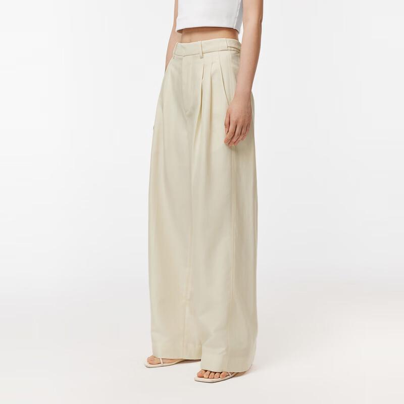 

LESS 2024 Autumn High-Waist Casual Linen Blend Pants L