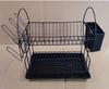 Double-Layer Kitchen Dish Rack with Large Capacity Drip Tray