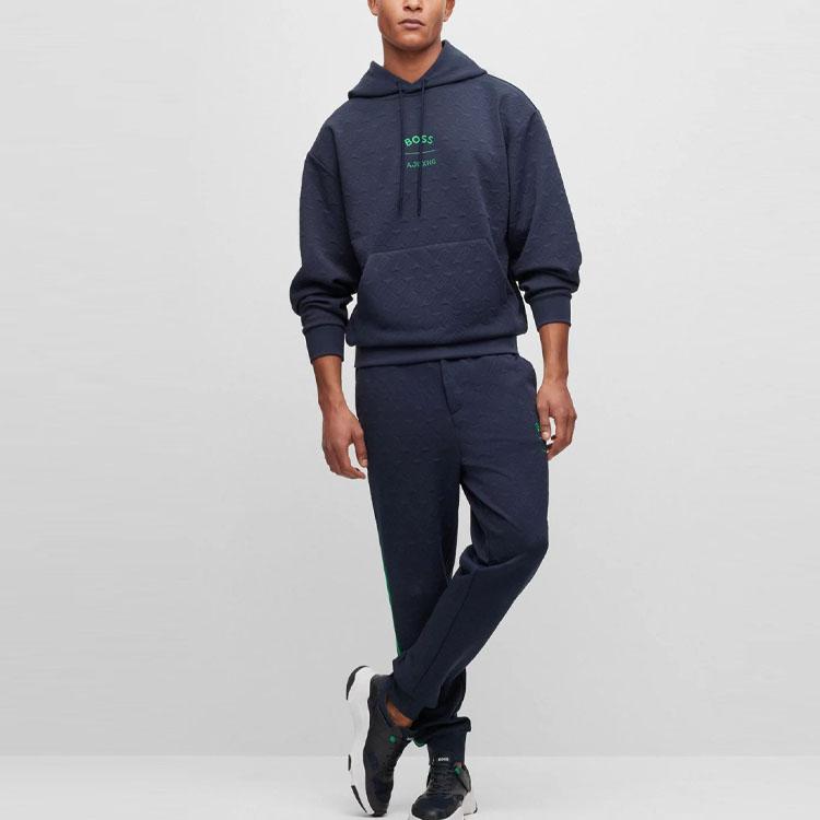 Hugo Boss X AJBXNG Collaboration SS23 Sweatshirt Men's Dark Blue 50487659-402