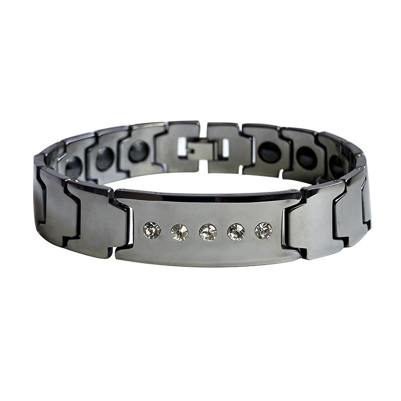 Tungsten Steel 15mm Multifunctional Magnetic Folding Bracelet серый