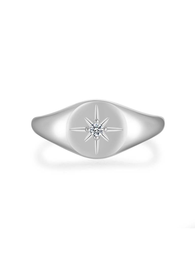 ANDYWEN 925 Prata Esterlina Ouro Estrela Zircão Brilhante Redondo Grosso Anel Mulheres Rock Punk Moda Jóias Presente