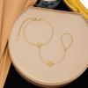 Gold-Plated Double Layer Thin Chain Stainless Steel Hand Chain Jewelry