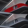 Red Carbon Fiber Car Door Window Lift Button Cover For Corvette C7 2014-