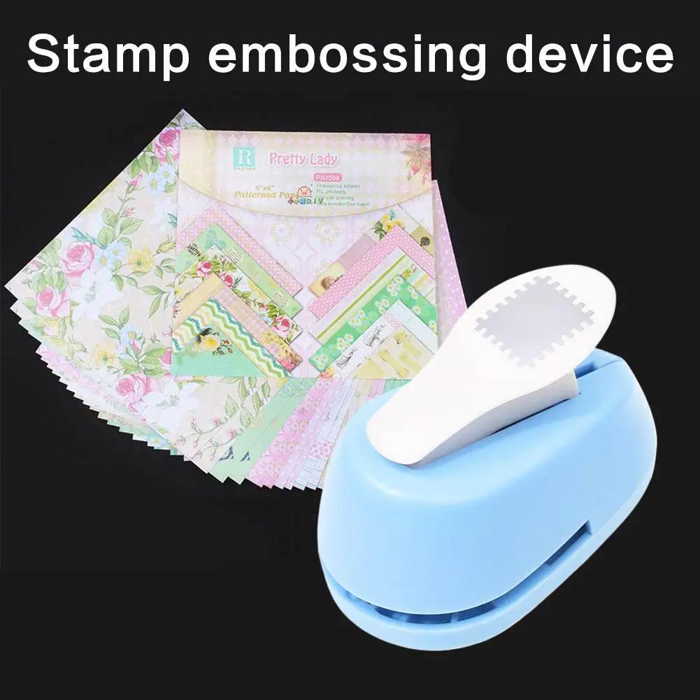 New Stamp Border DIY Punch Stamp Shape Craft Punch Embossing Machine Round Hole Punch Toothed Puncher Embosser Color Random