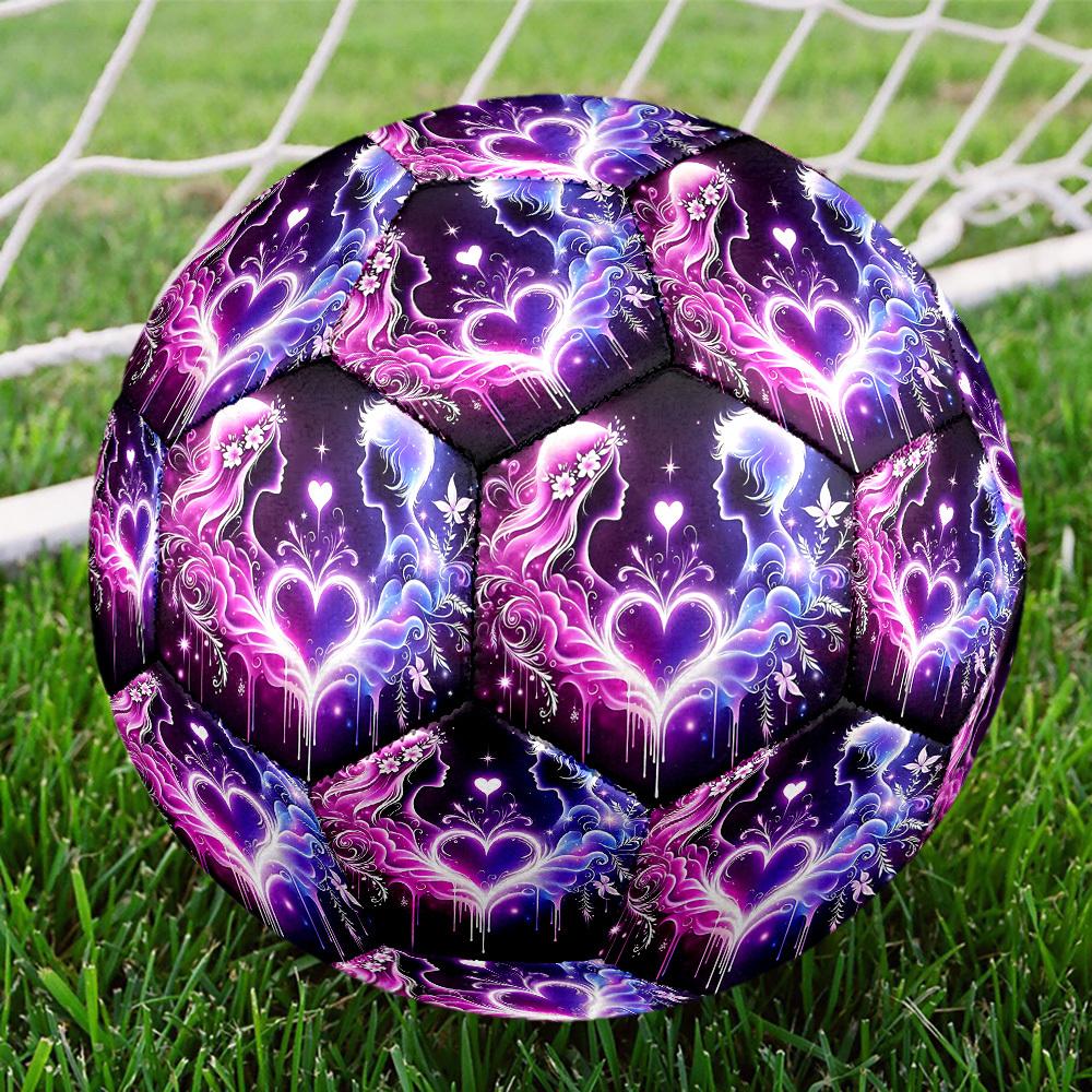 1pc Love Bloom Size 5 Soccer Ball Professional Match Training Football Indoor &Outdoor Sports Ball Lightweight Durable C6521