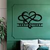 1pc Custom Metal Love Knot Wall Art, Personalized Couple Name Sign, Romantic Gift for Home, Office & Wedding, No Battery, Wall Decor