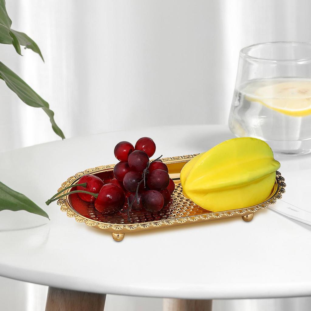 Party Snacks Plate Fruits Serving Tray Dessert Multi Purpose Decorative for Home Bedroom
