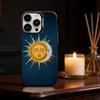 Retro Tarot Sonne Mond Sterne Handyhülle Farbe Silber Hülle Für IPhone 17 16 15 14 13 12 11 Pro Max Plus