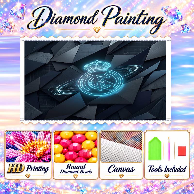 Real Madrid Diamond Painting Kit 5D Full Drill DIY Diamond Mosaic Wall Art Home Decor