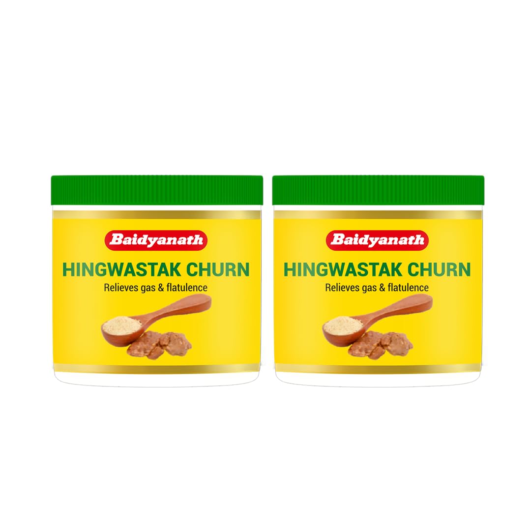 

Baidyanath Hingwashtak Churna 50g X Pack of 2 | Ayurvedic Digestive Powder for Gas & Bloating