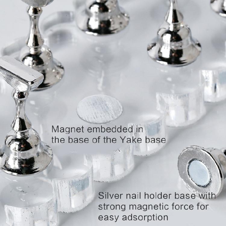 Acrylic Nails Art Practice Stand Magnetic Holder for Nail Tips Exercise Home Use