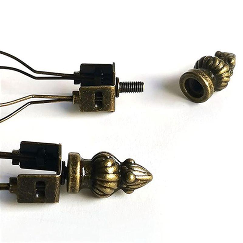 B02C-Messing Lampenschirm Adapter Klipp-on Für Glühbirne Clip Inklusive Dekorativer Abschluss, Federklemme Für Glühbirne