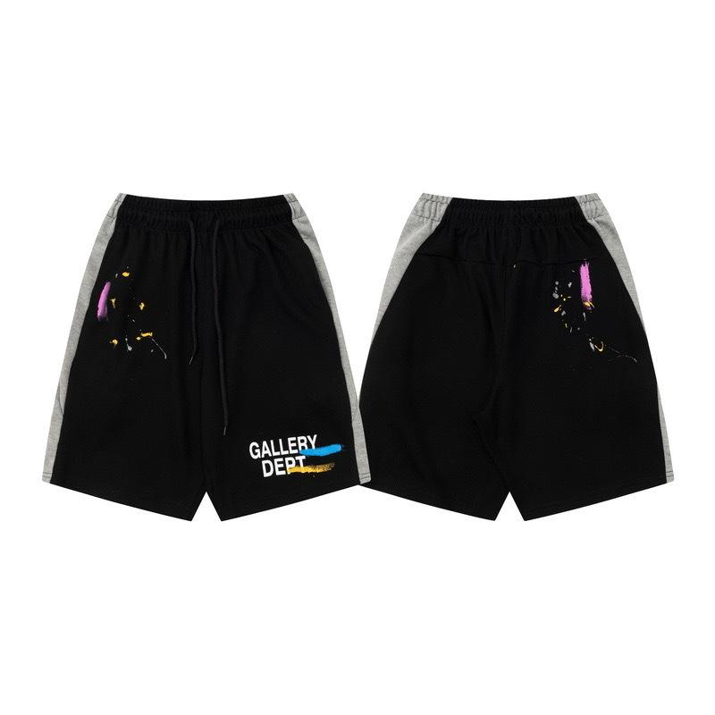 24 marque tendance européenne et américaine transfrontalière GALLERY DEPT peinture à la main éclaboussures d'encre assortiment de couleurs short décontracté hommes et femmes haut