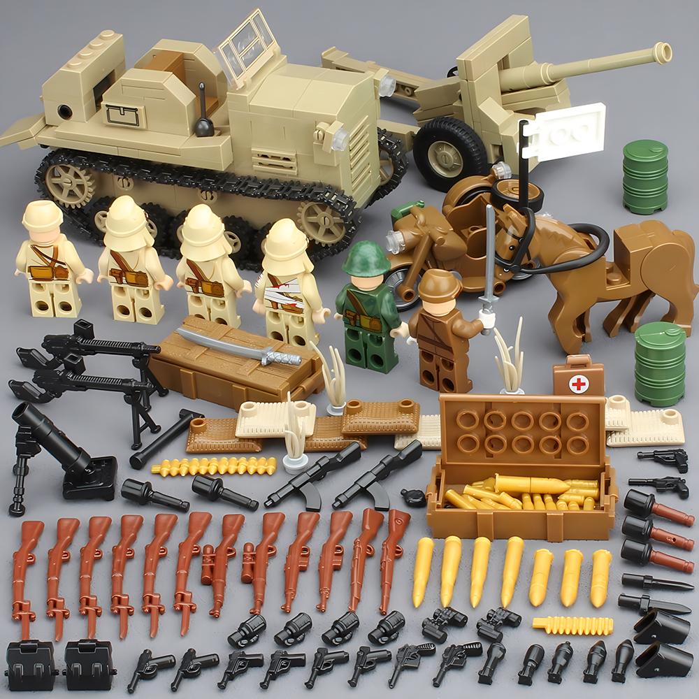 Żołnierz II Wojny Światowej Armia Japońska 89 92 Gąsienicowy Czołg Bojowy Model Broni Wojskowej Ciężki Pojazd Pancerny Typu Klocki Budowlane Cegły Zabawka