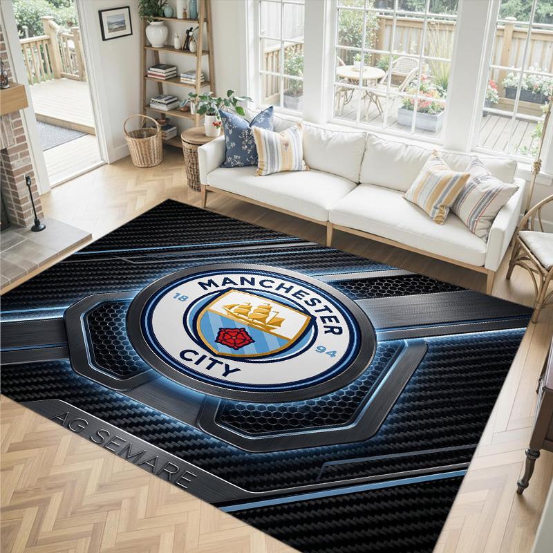Manchester City Design Kristal Fluweel Tapijt Gezellig Niet?Antislip Bedrukt Tapijt Voor Slaapkamer Woonkamer Entree