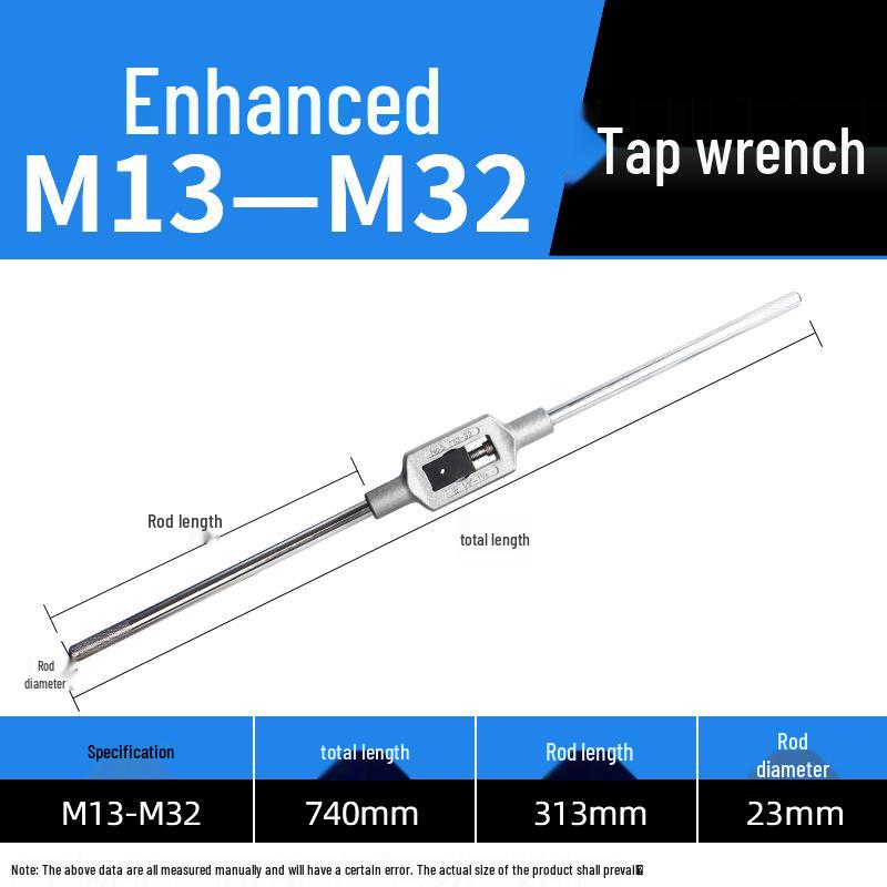 Manual Ratchet Hand Tap Wrench Set for Threading and Reaming