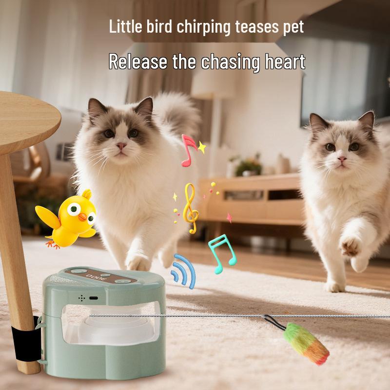 Caterpillar Interactive Remote Control Cat Teaser and Sounding Toy