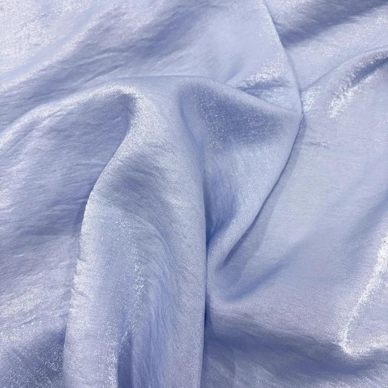 

100x145cm Light Blue Glass Silk Linen Tencel Cotton Fabric Drape Pearlescent Luster Fabric DIY Shirts Hair Ties Hanfu Dresses 100x145cm небесно-голубой